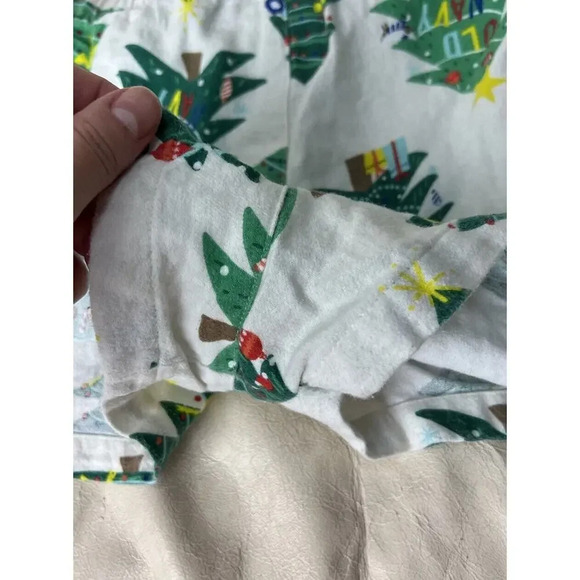 Old Navy Flannel Christmas Tree Print Pajamas 3 Piece Sleep Set Holiday Women’s - Picture 15 of 16